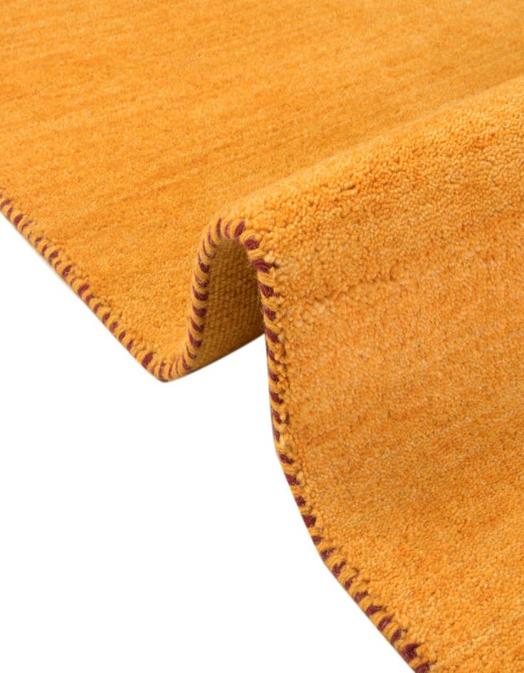 Detail image of  2' 7 x 6' 7  Hand Knotted Solid Gabbeh Wool Runner Rug