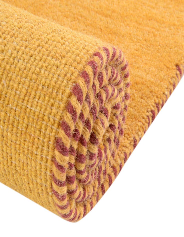 Detail image of  2' 7 x 6' 7  Hand Knotted Solid Gabbeh Wool Runner Rug