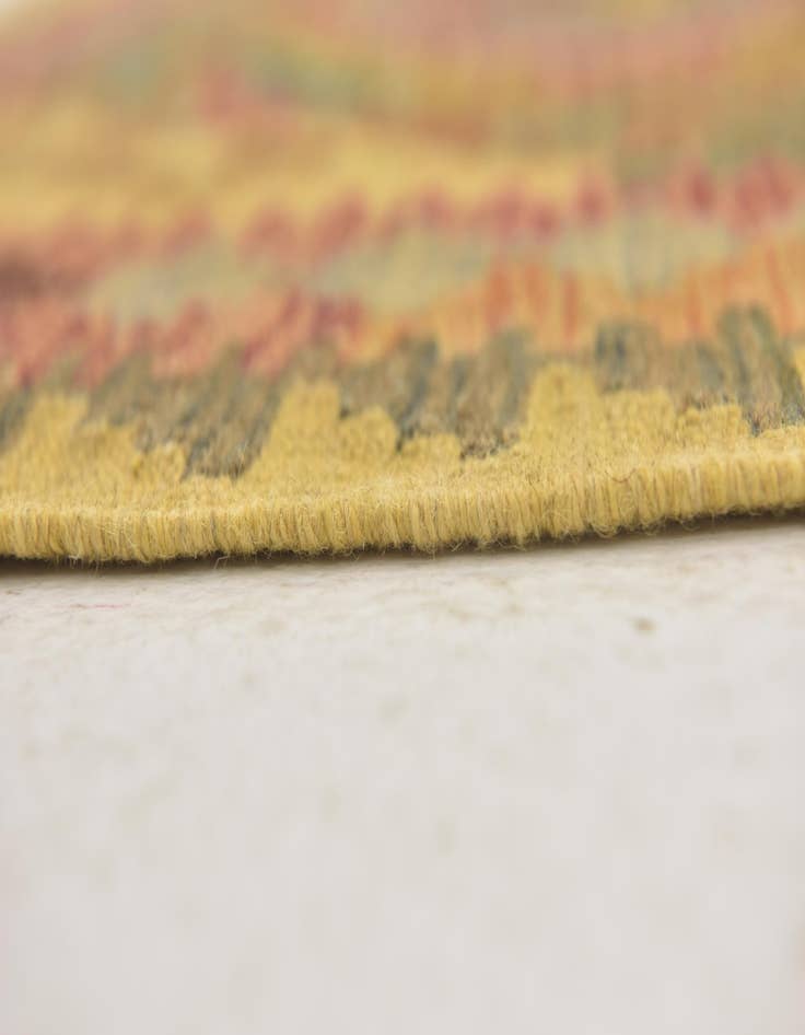 Detail image of  3' 3 x 3' 6  Hand Woven Kilim Maymana Wool Square Rug