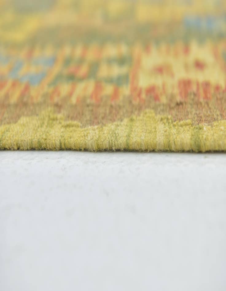 Detail image of  3' 3 x 3' 5  Hand Woven Kilim Maymana Wool Square Rug