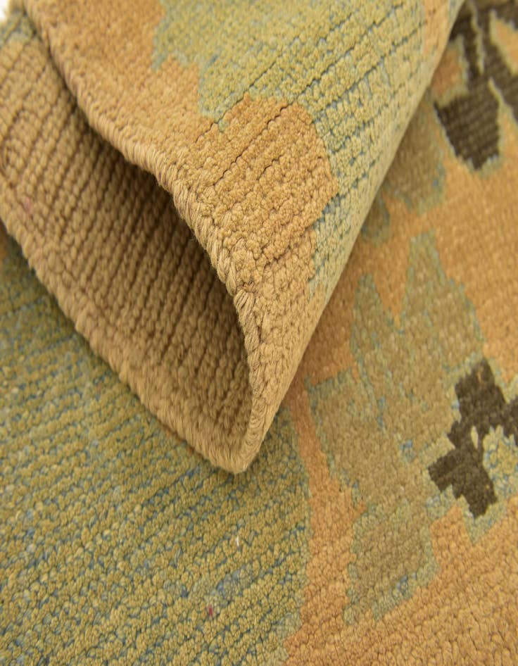 Detail image of  3' 8 x 4' 5  Hand Knotted Oushak Wool Square Rug