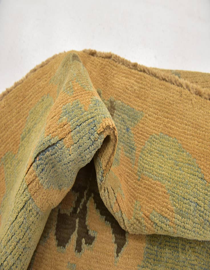 Detail image of  3' 8 x 4' 5  Hand Knotted Oushak Wool Square Rug