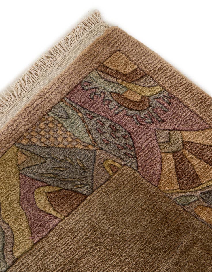 Detail image of  6' 7 x 6' 7  Hand Knotted Tibet Wool Square Rug