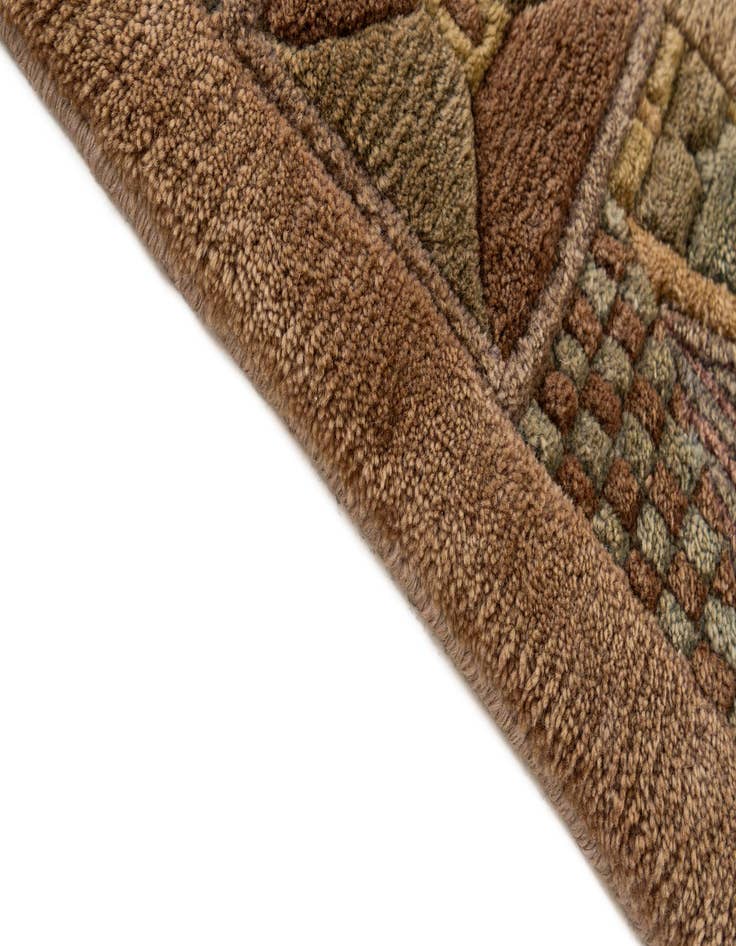 Detail image of  6' 7 x 6' 7  Hand Knotted Tibet Wool Square Rug