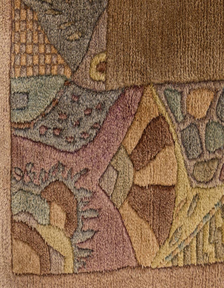 Detail image of  6' 7 x 6' 7  Hand Knotted Tibet Wool Square Rug