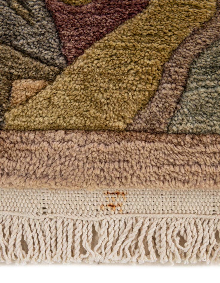 Detail image of  6' 7 x 6' 7  Hand Knotted Tibet Wool Square Rug
