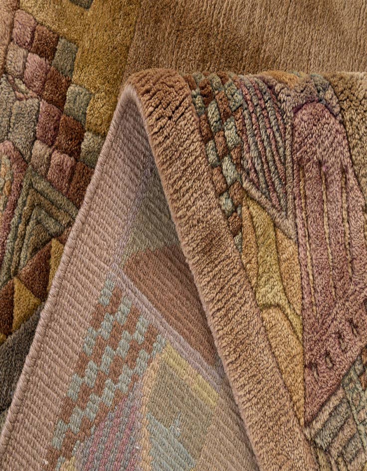 Detail image of  6' 7 x 6' 7  Hand Knotted Tibet Wool Square Rug