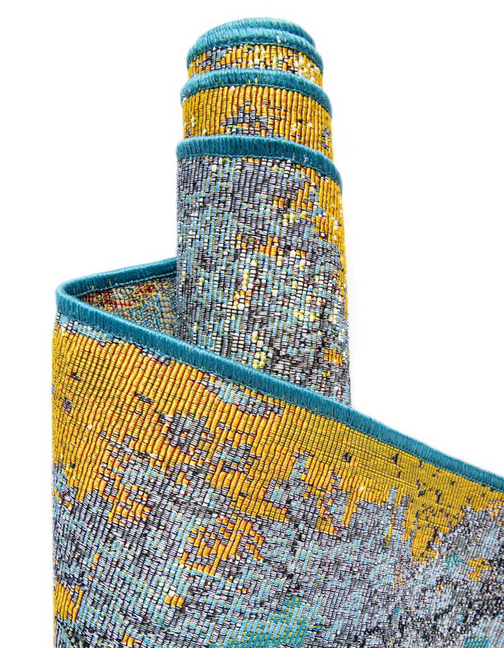 Detail image of  7' 10 x 10'  Washable Modern Indoor / Outdoor Rug