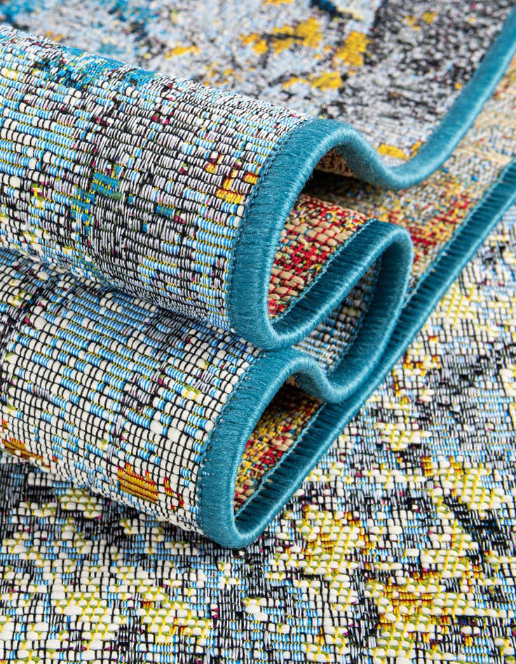 Detail image of  7' 10 x 10'  Washable Modern Indoor / Outdoor Rug