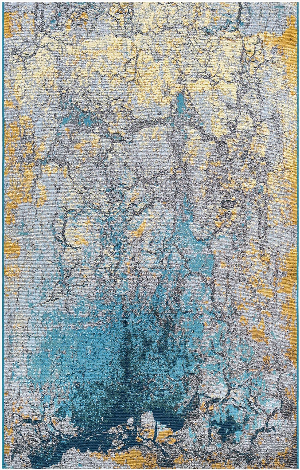  5' x 8'  Washable Modern Indoor / Outdoor Rug