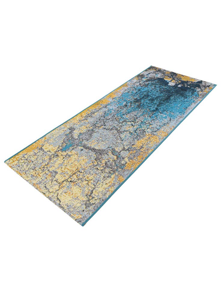 Detail image of  2' x 5'  Washable Modern Indoor / Outdoor Runner Rug