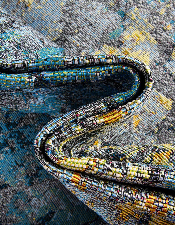 Detail image of  10' x 10'  Washable Modern Indoor / Outdoor Square Rug