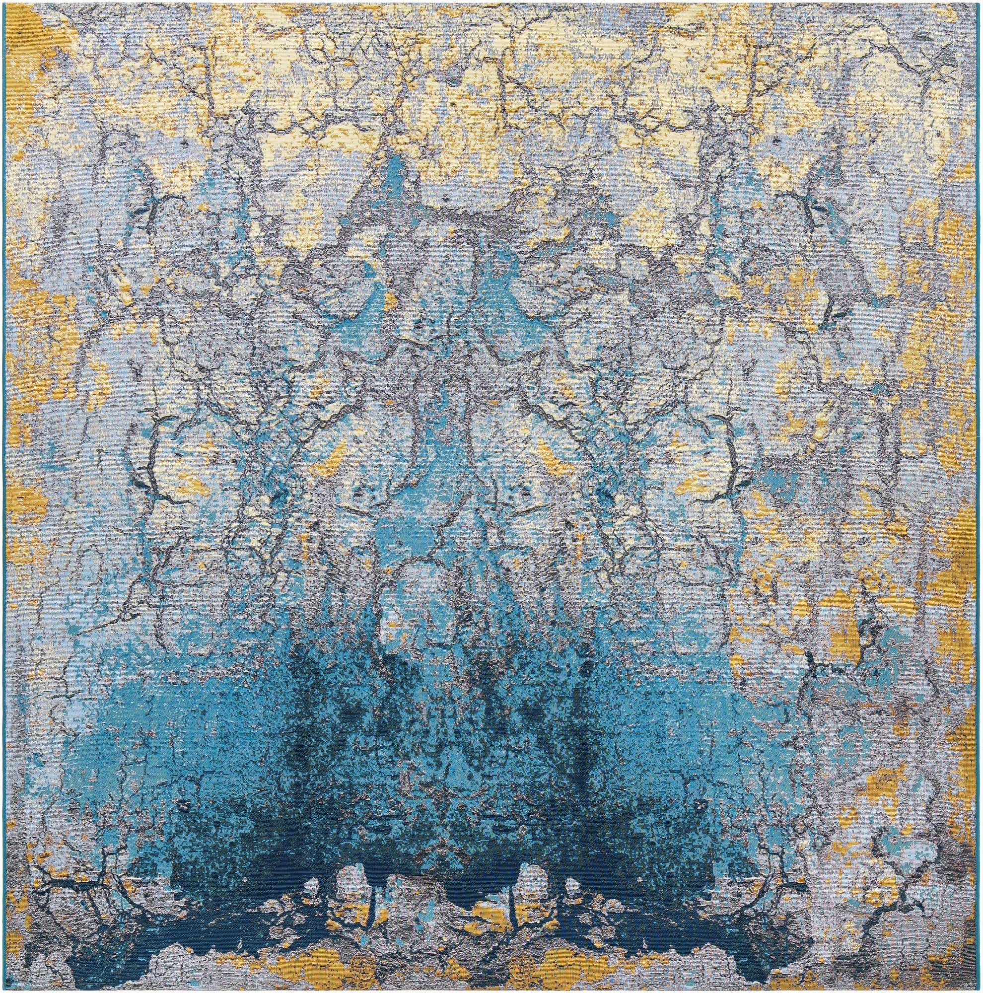  7' 10 x 7' 10  Washable Modern Indoor / Outdoor Square Rug