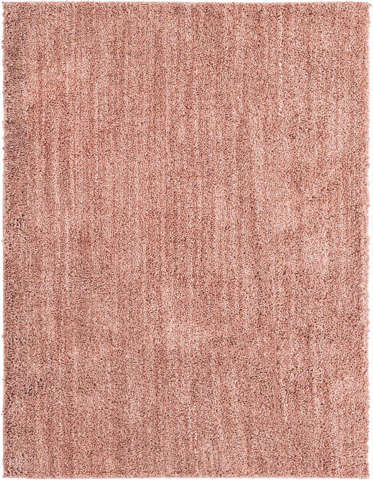 A 5x8 rectangular Jill Zarin Shaggy Chic rug in a solid pink color with a textured shag pile.
