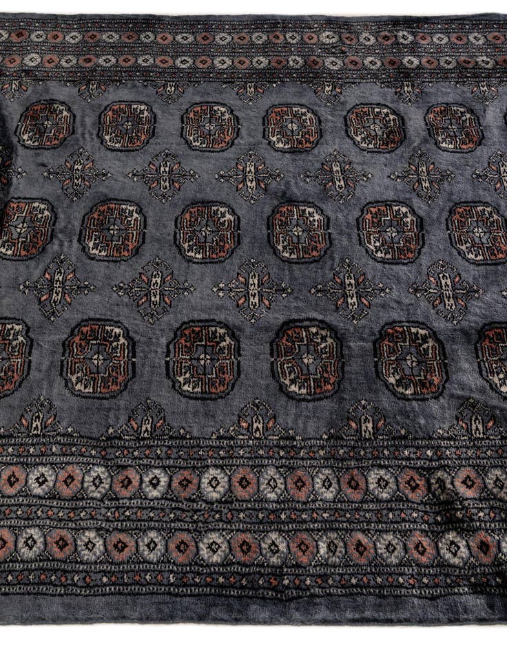 Detail image of  5' 3 x 8'  Hand Knotted Bokhara Oriental Wool Rug