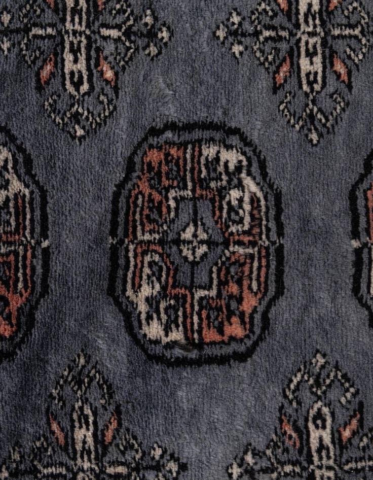 Detail image of  5' 3 x 8'  Hand Knotted Bokhara Oriental Wool Rug