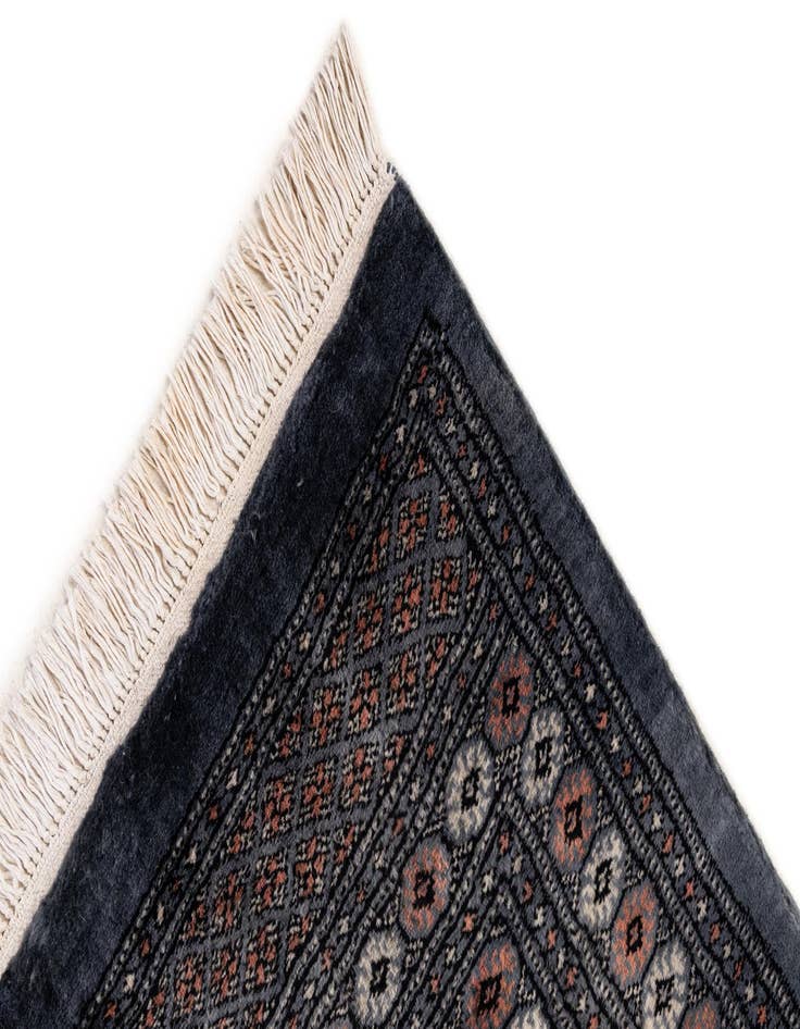 Detail image of  5' 3 x 8'  Hand Knotted Bokhara Oriental Wool Rug