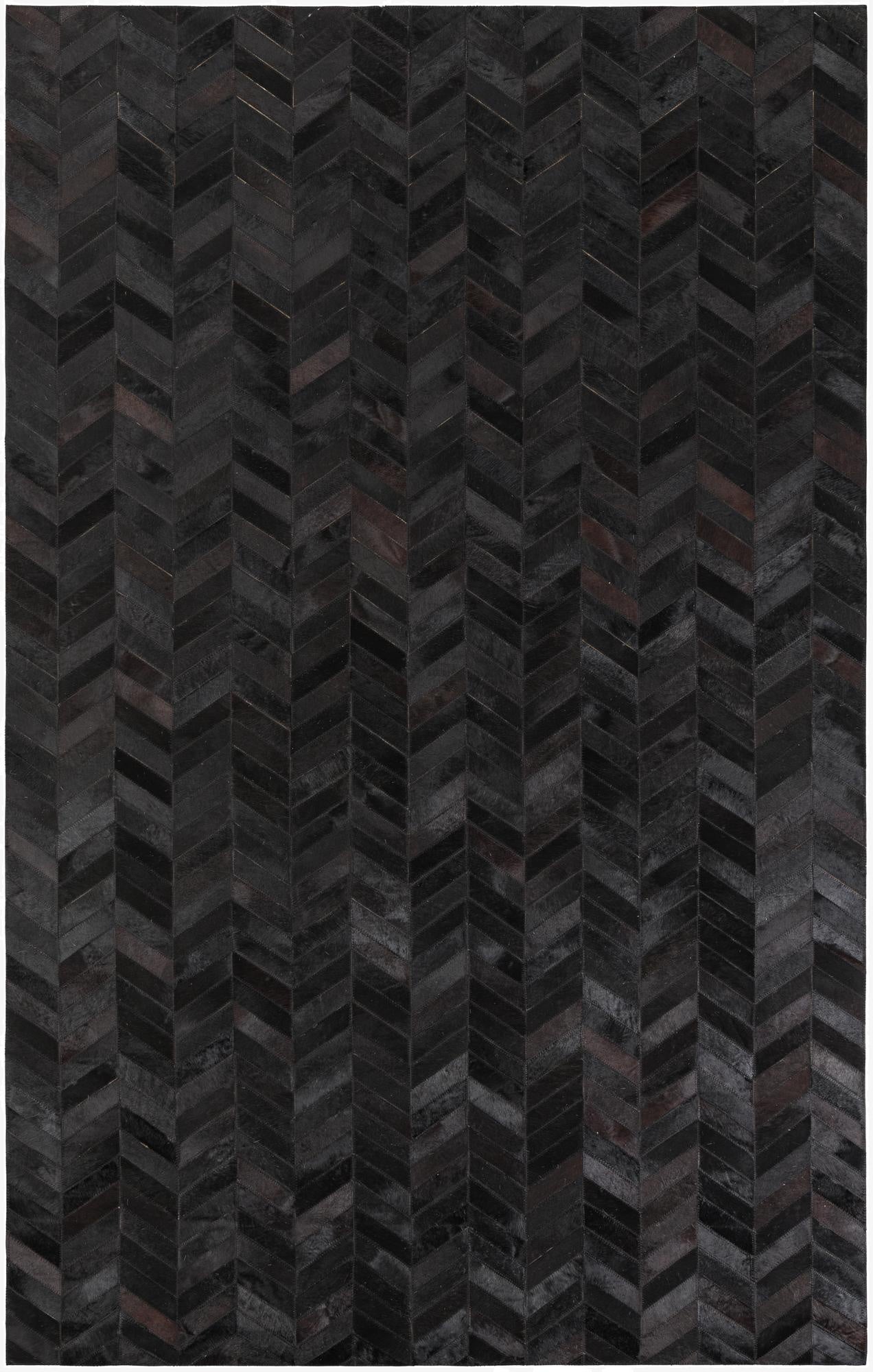  5' 1 x 8' Cowhide Leather Rug