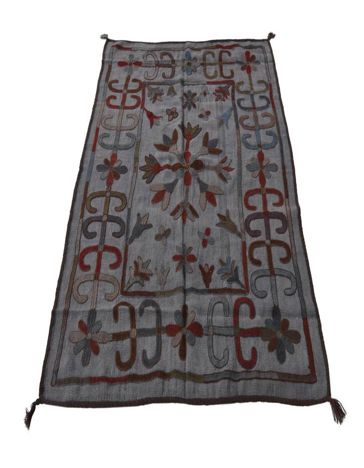 Detail image of  4' x 5' 5  Hand Woven Kilim Modern Wool Rug