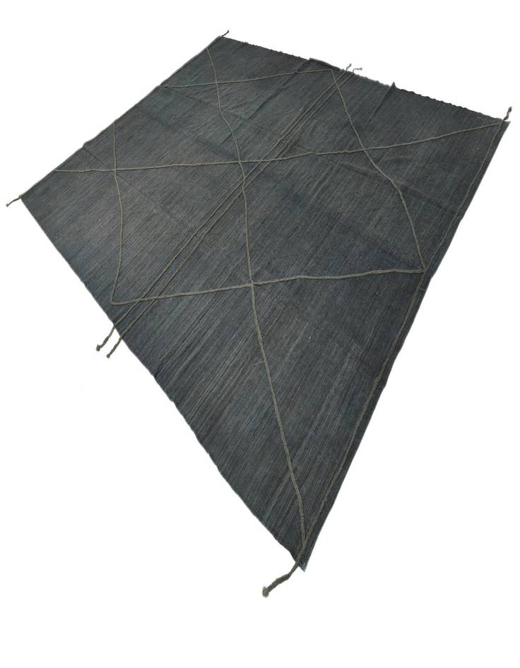 Detail image of  9' 9 x 12' 7  Hand Woven Kilim Modern Wool Rug