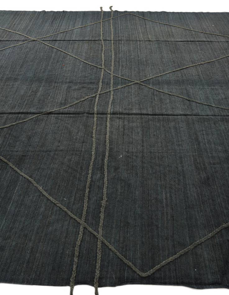 Detail image of  9' 9 x 12' 7  Hand Woven Kilim Modern Wool Rug