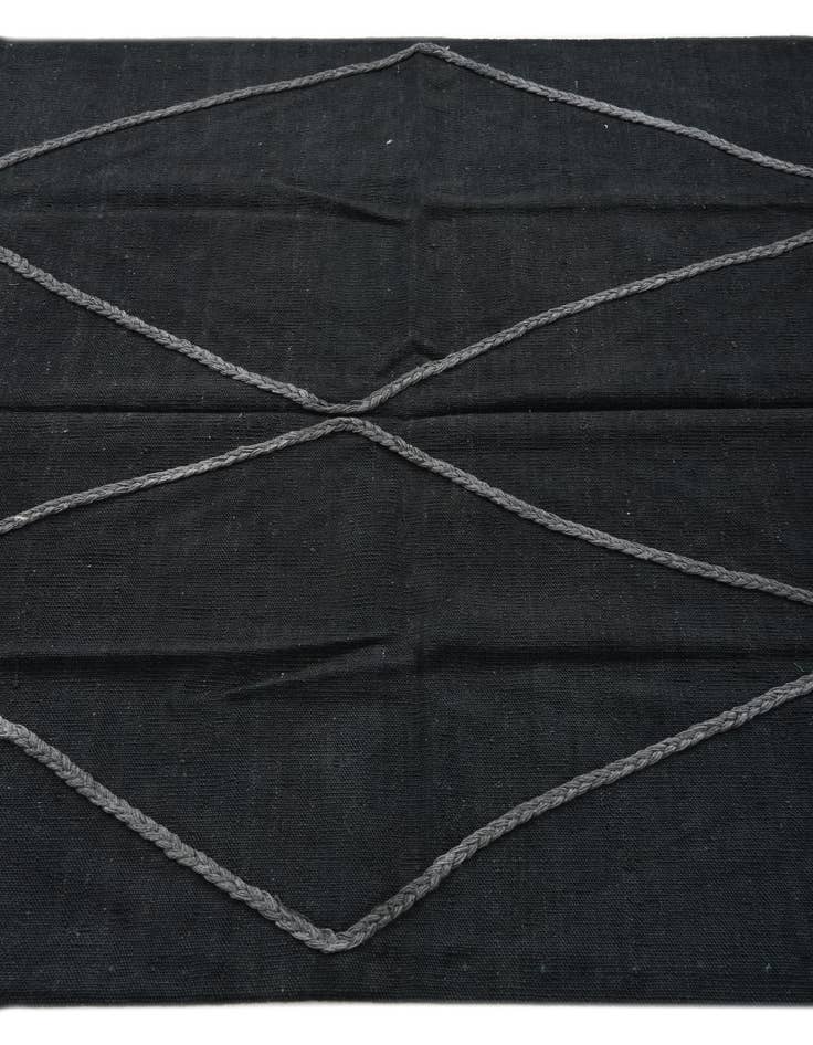 Detail image of  4' 2 x 6'  Hand Woven Kilim Modern Wool Rug