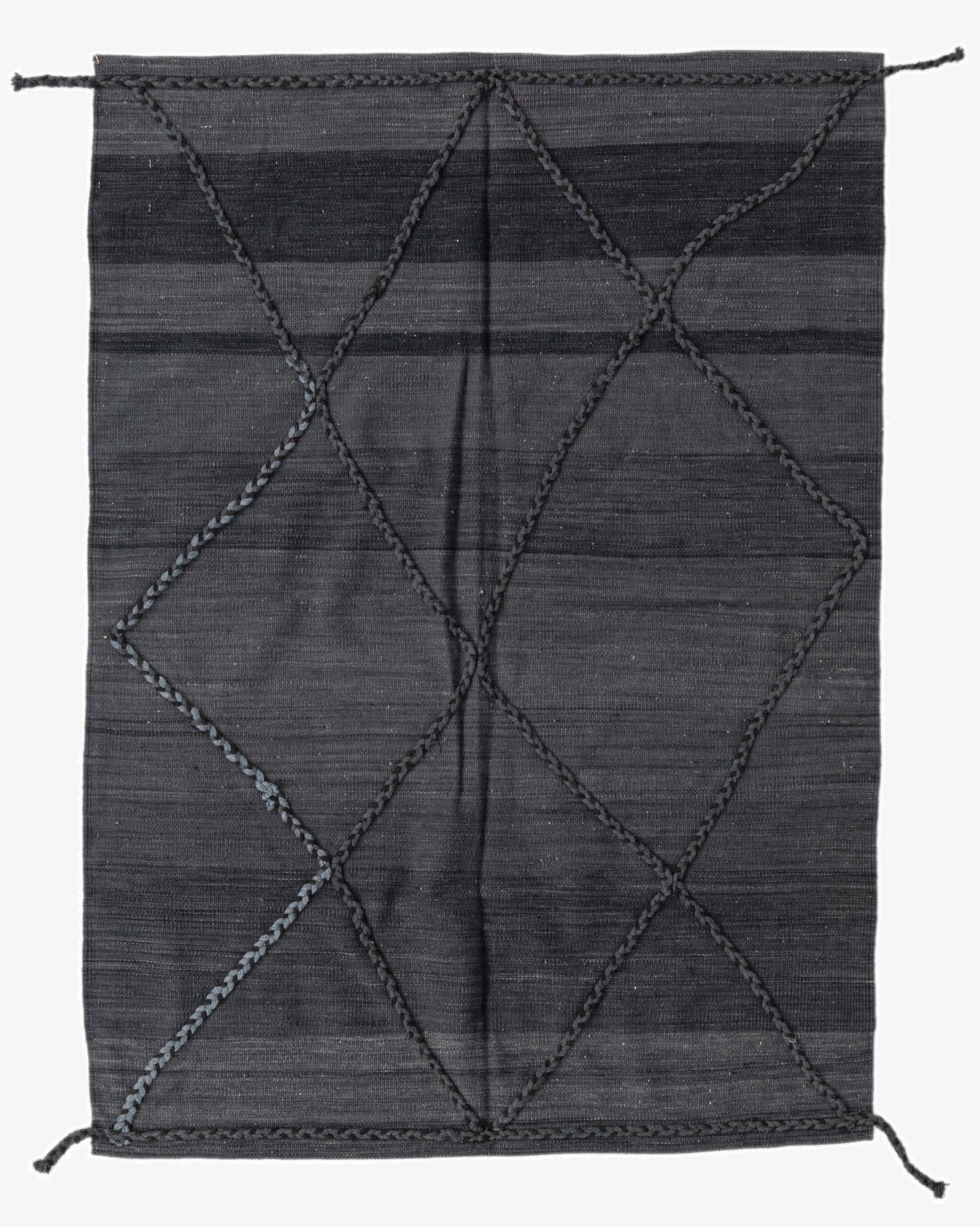  4' 2 x 5' 9  Hand Woven Kilim Modern Wool Rug
