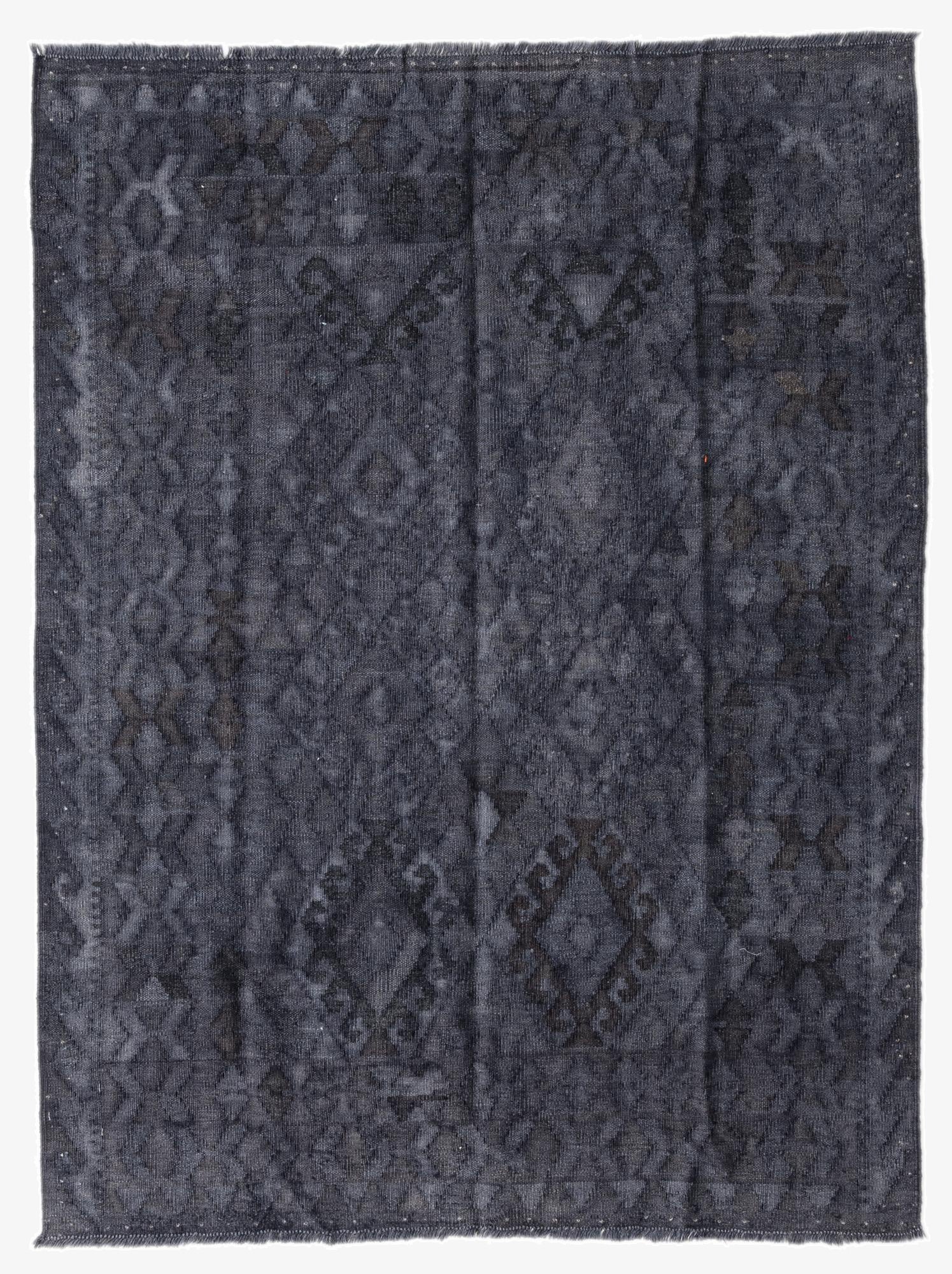  4' 3 x 5' 9  Hand Woven Kilim Modern Wool Rug