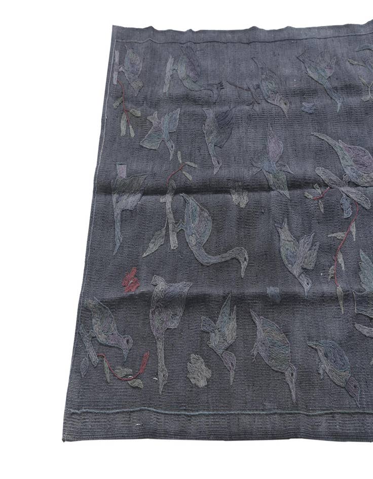 Detail image of  3' 1 x 4' 8  Hand Woven Kilim Suzani Wool Rug