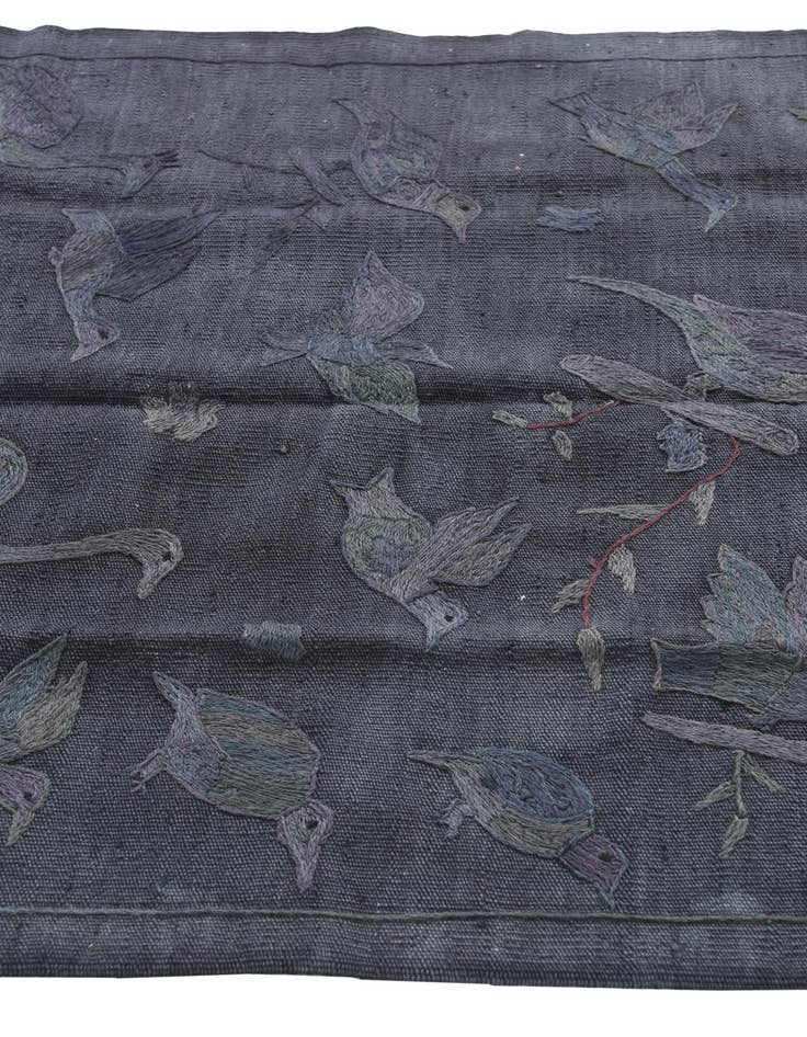 Detail image of  3' 1 x 4' 8  Hand Woven Kilim Suzani Wool Rug