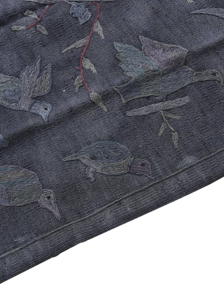 Detail image of  3' 1 x 4' 8  Hand Woven Kilim Suzani Wool Rug