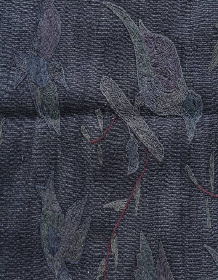 Detail image of  3' 1 x 4' 8  Hand Woven Kilim Suzani Wool Rug