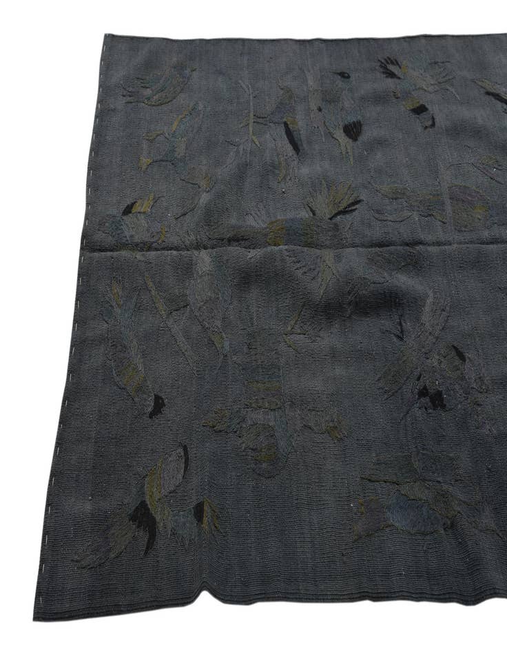 Detail image of  4' 1 x 5' 8  Hand Woven Kilim Suzani Wool Rug