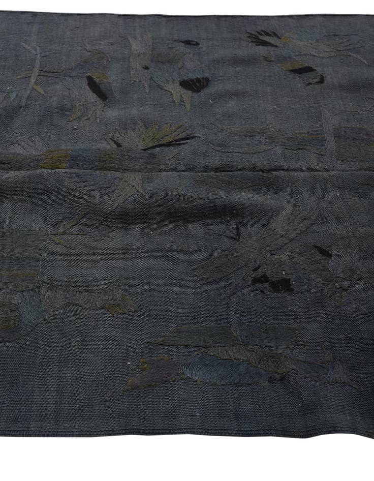 Detail image of  4' 1 x 5' 8  Hand Woven Kilim Suzani Wool Rug