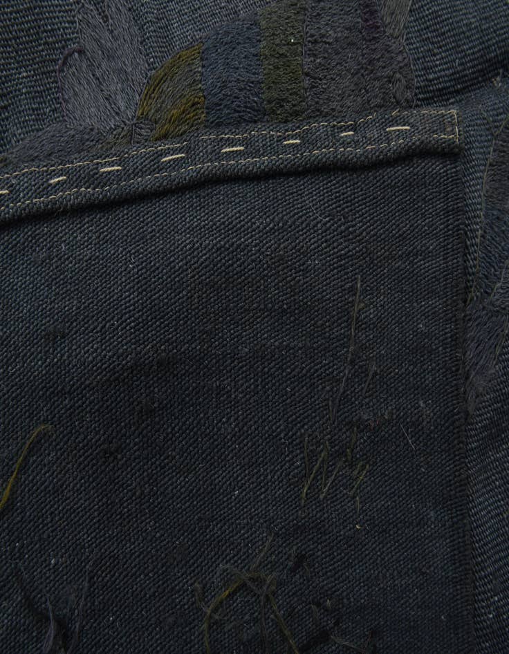 Detail image of  4' 1 x 5' 8  Hand Woven Kilim Suzani Wool Rug