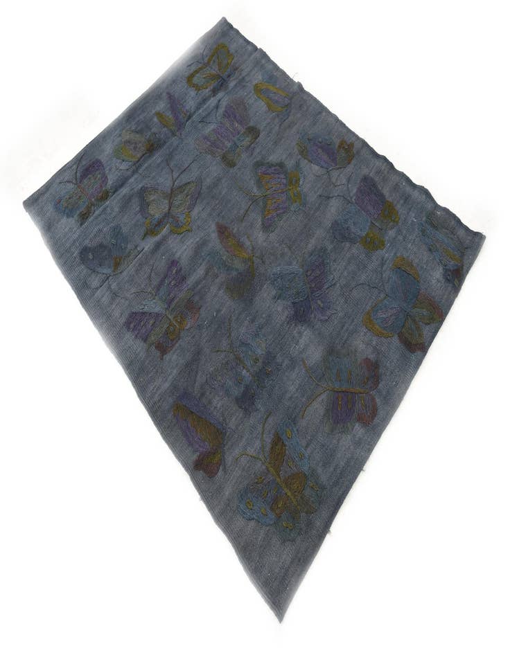 Detail image of  3' 5 x 4' 6  Hand Woven Kilim Suzani Wool Rug