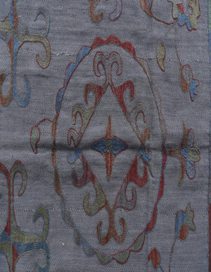 Detail image of  5' 6 x 7' 10  Hand Woven Kilim Suzani Wool Rug