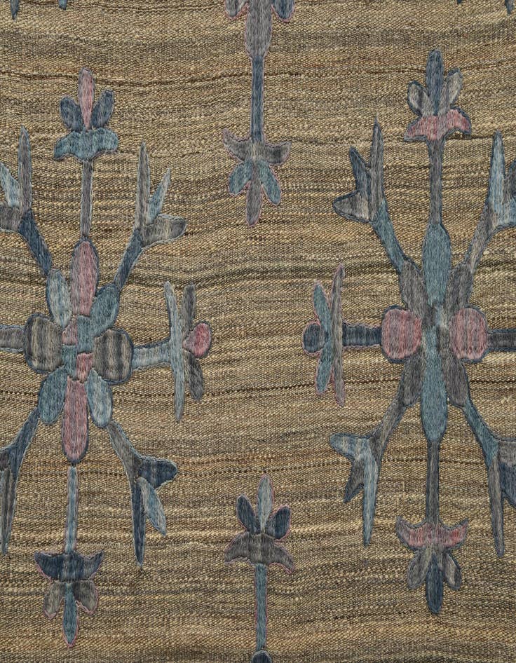 Detail image of  5' 7 x 7' 8  Hand Woven Kilim Suzani Wool Rug