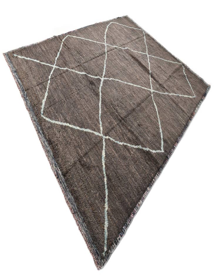 Detail image of  9' 1 x 11' 9  Hand Knotted Moroccan Wool Rug