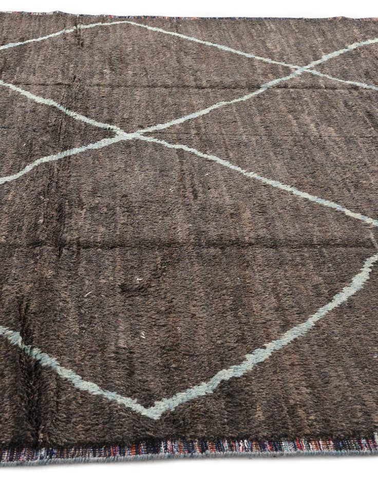 Detail image of  9' 1 x 11' 9  Hand Knotted Moroccan Wool Rug