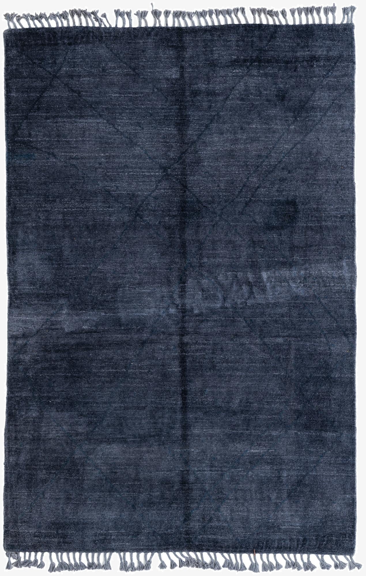  5' 6 x 8' 4  Hand Knotted Moroccan Wool Rug