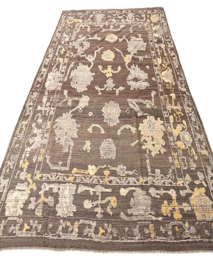 Detail image of  9' x 12' 3  Hand Knotted Oushak Wool Rug