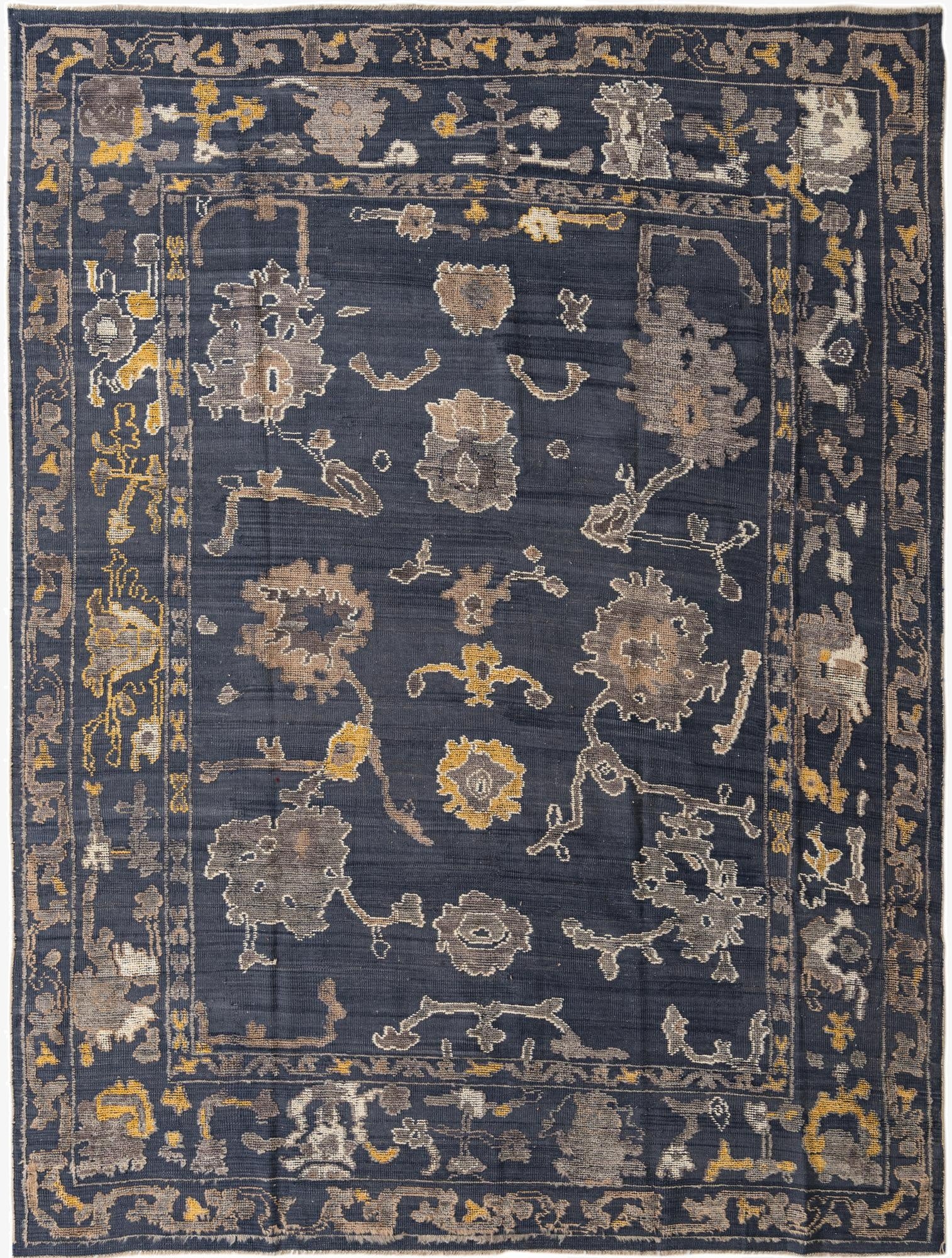  9' 1 x 12' 3  Hand Knotted Oushak Wool Rug