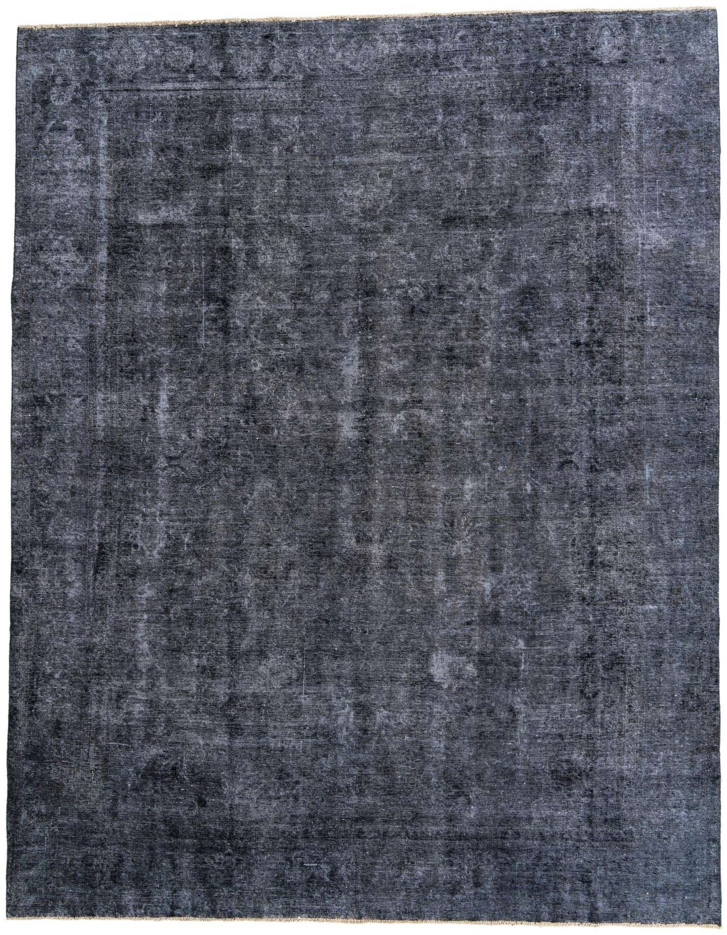 A large 9x12 rectangular gray Persian-style area rug with a subtle vintage medallion pattern, ideal for a living room.