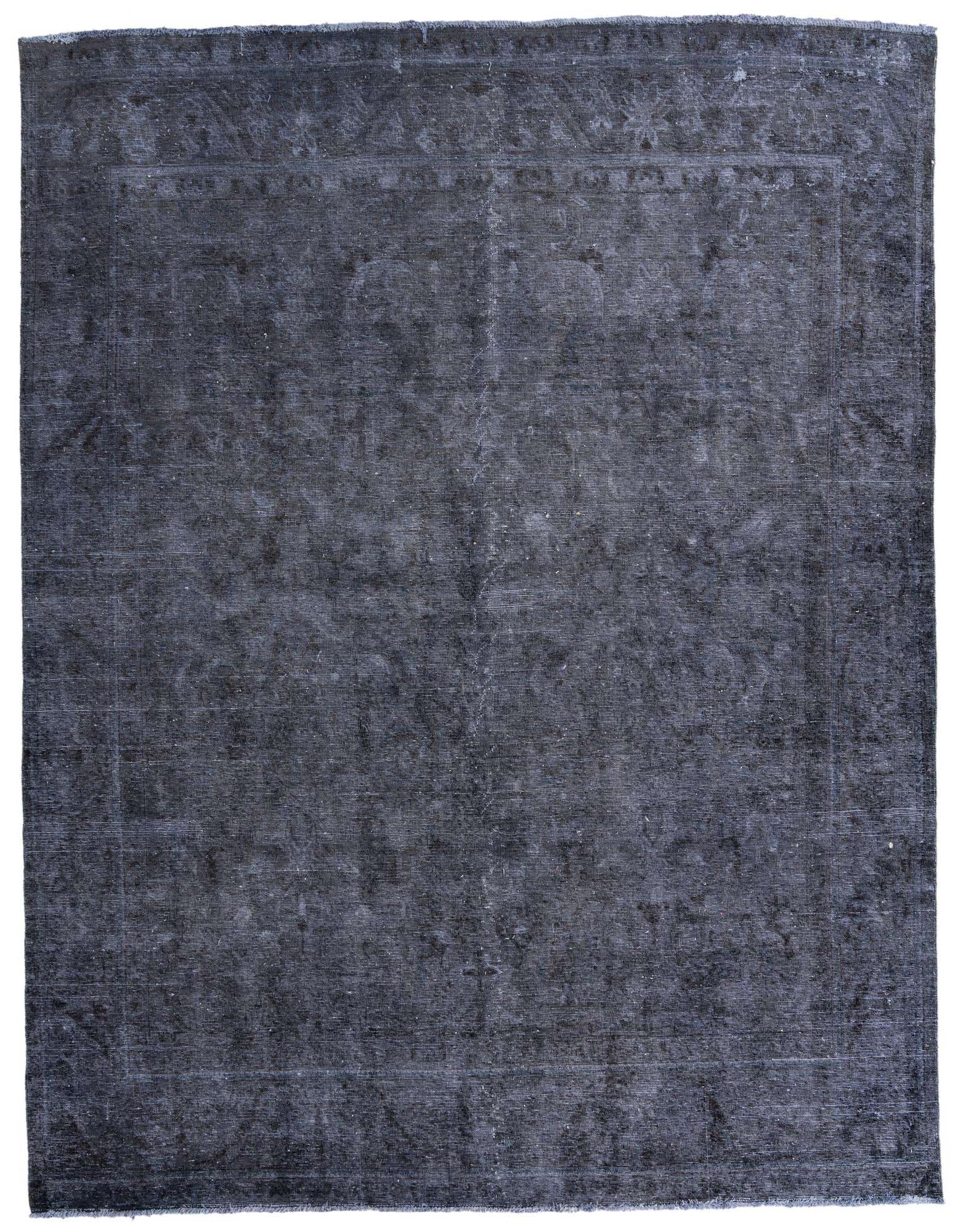 A 9x11 rectangular Ultra Vintage wool rug in shades of gray, featuring a subtle Persian-inspired pattern.