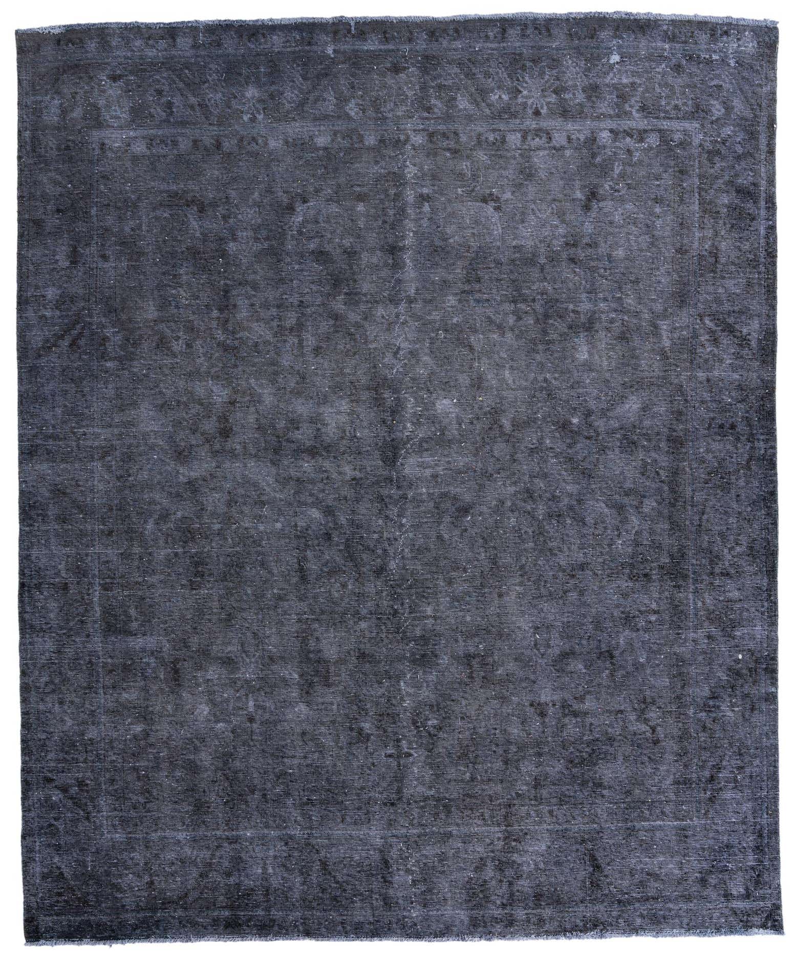 A 9x11 rectangular Ultra Vintage wool rug in shades of gray, featuring a subtle Persian-inspired pattern.