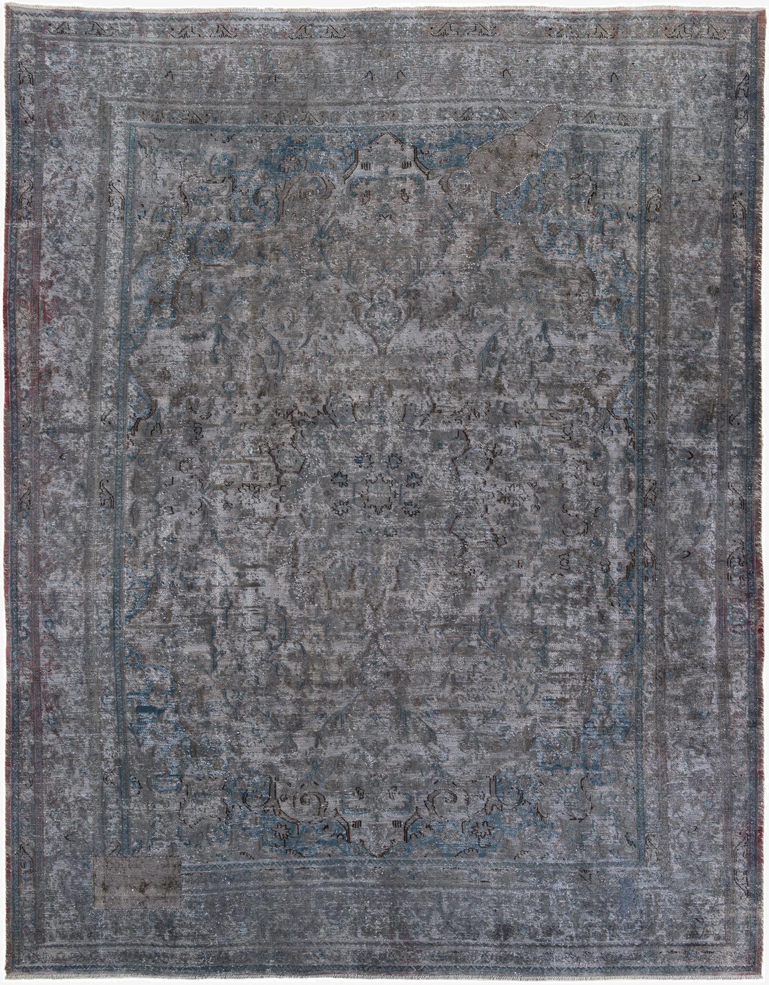  9' 7 x 12' 2  Hand Knotted Ultra Vintage Persian Wool Rug