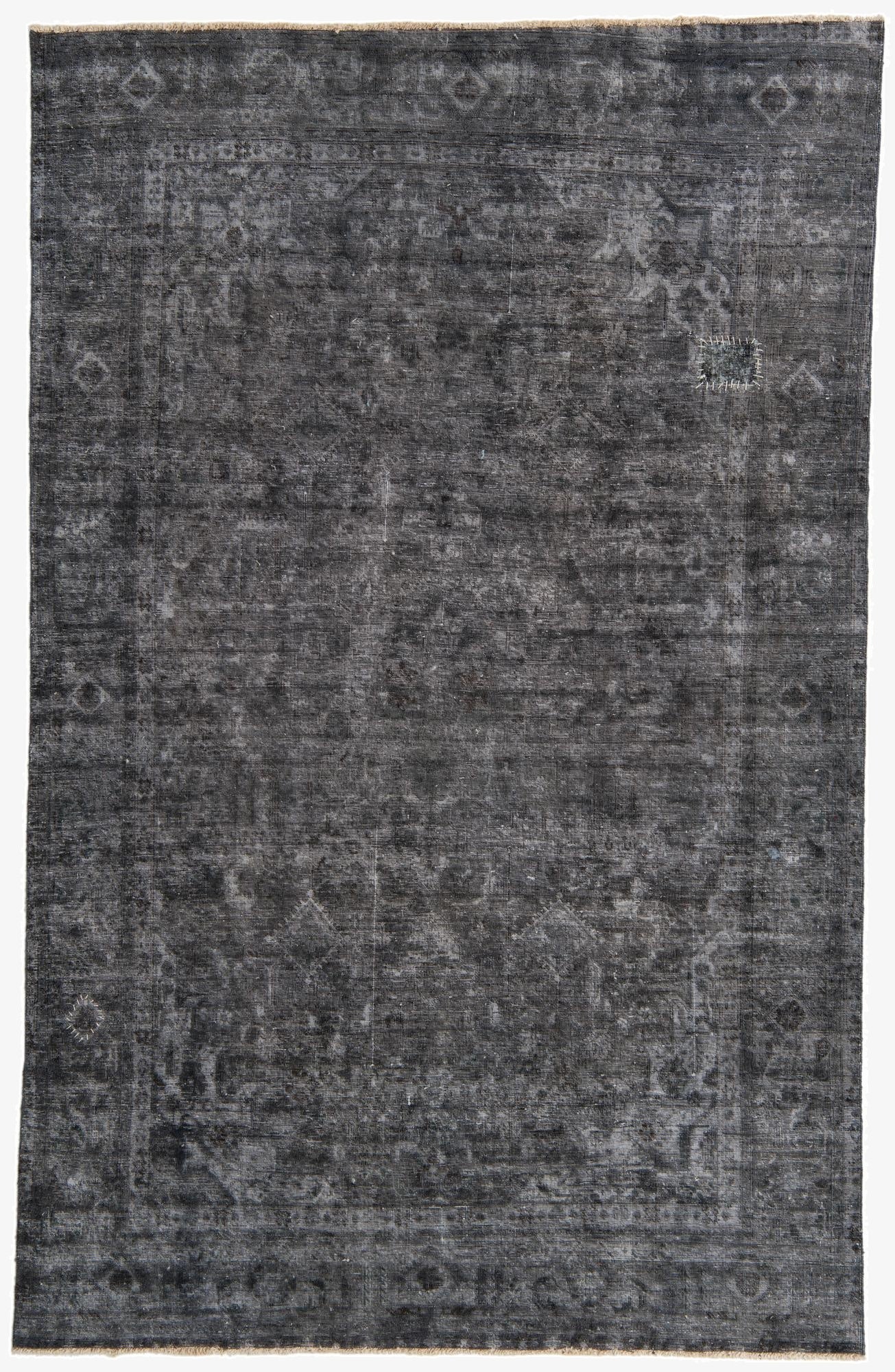  6' 8 x 9' 2  Hand Knotted Ultra Vintage Persian Wool Rug