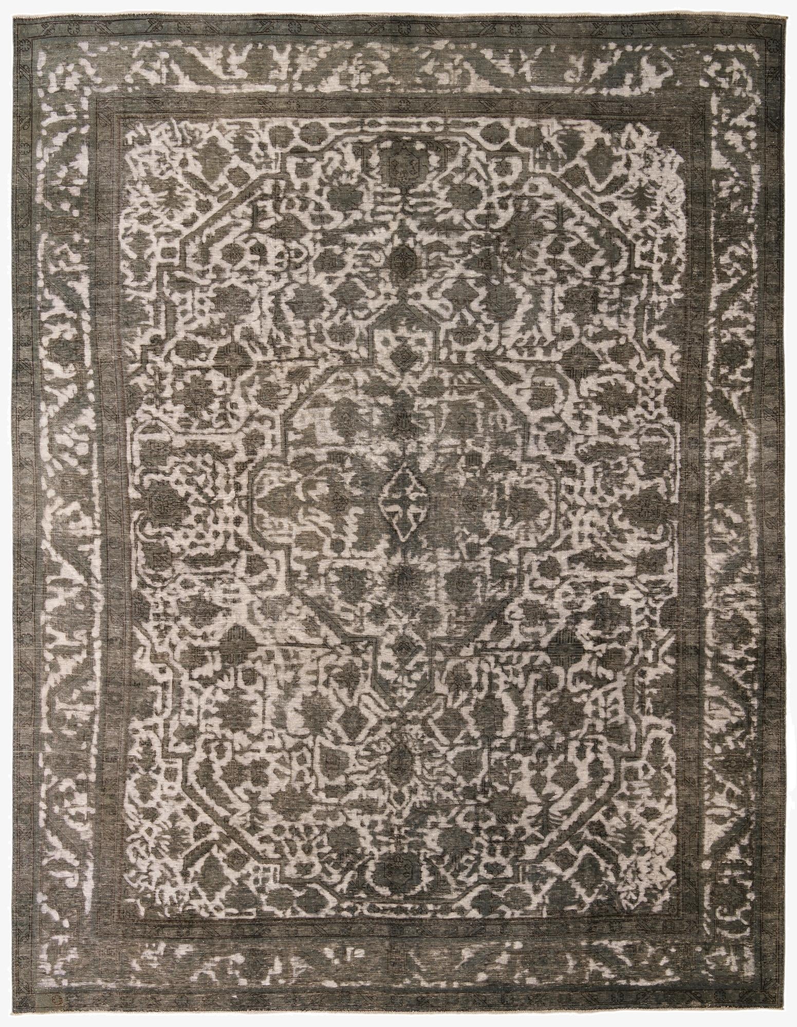  9' 7 x 12' 7  Hand Knotted Ultra Vintage Persian Wool Rug