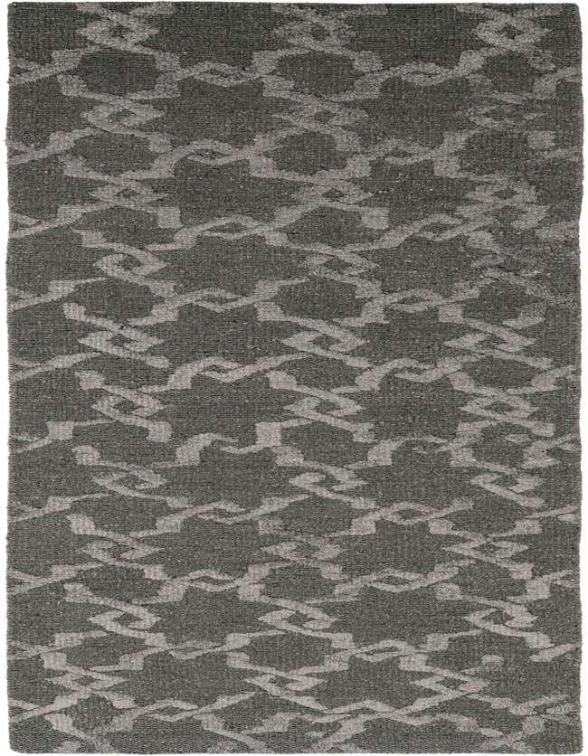 A 9 ft runner rug in shades of gray with a modern, abstract pattern, perfect for a hallway.